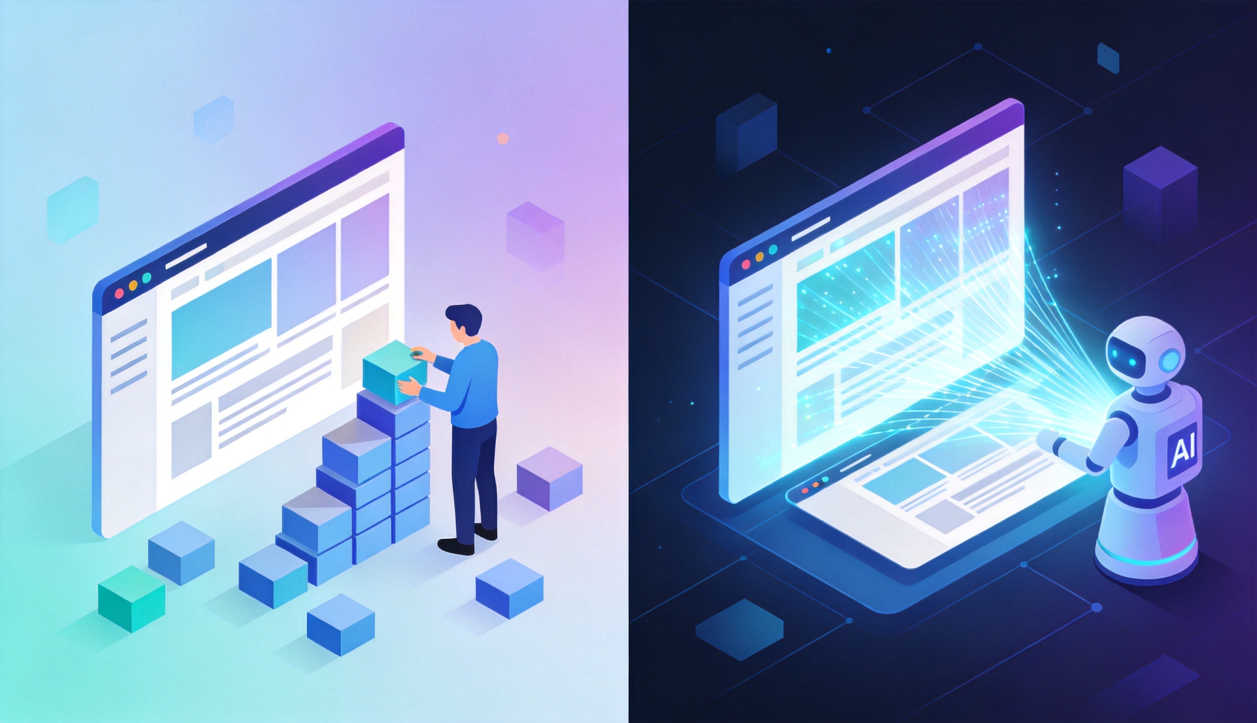 AI 一句话建站 vs 传统建站全面对比